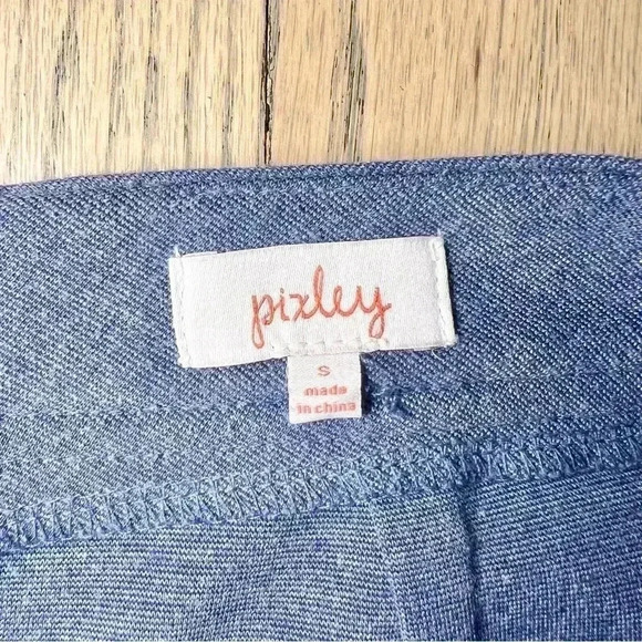 Pixley Women’s Tenille Navy Blue and White Aztec Print Mini Skirt Size Small - Picture 9 of 12